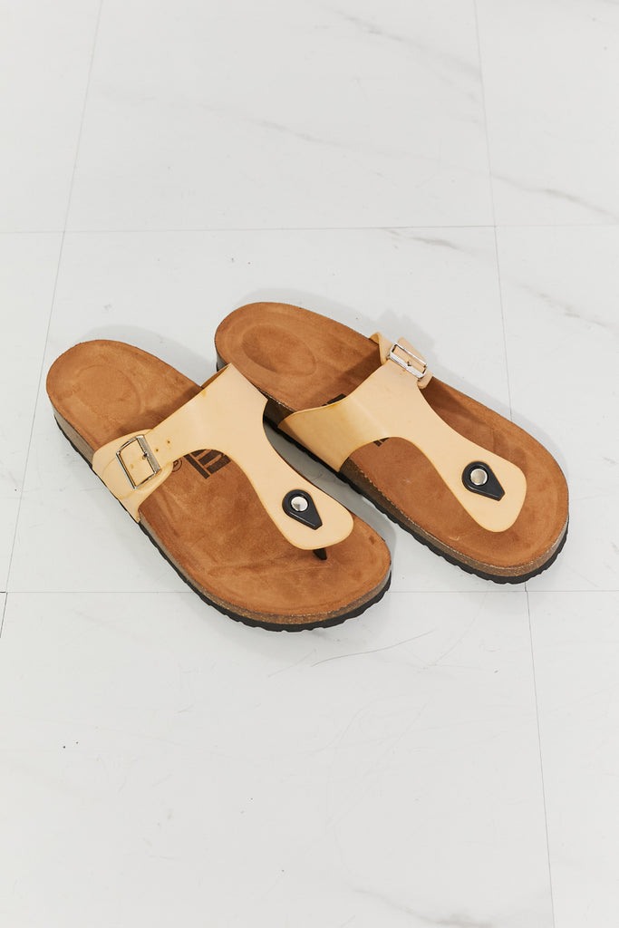 MMShoes Drift Away T-Strap Flip-Flop in Sand-Timber Brooke Boutique, Online Women's Fashion Boutique in Amarillo, Texas
