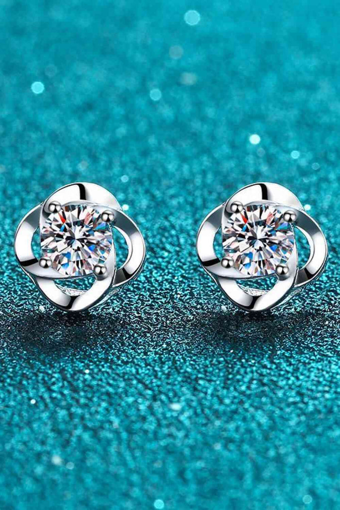 It's Your Day Moissanite Rhodium-Plated Stud Earrings-Timber Brooke Boutique, Online Women's Fashion Boutique in Amarillo, Texas