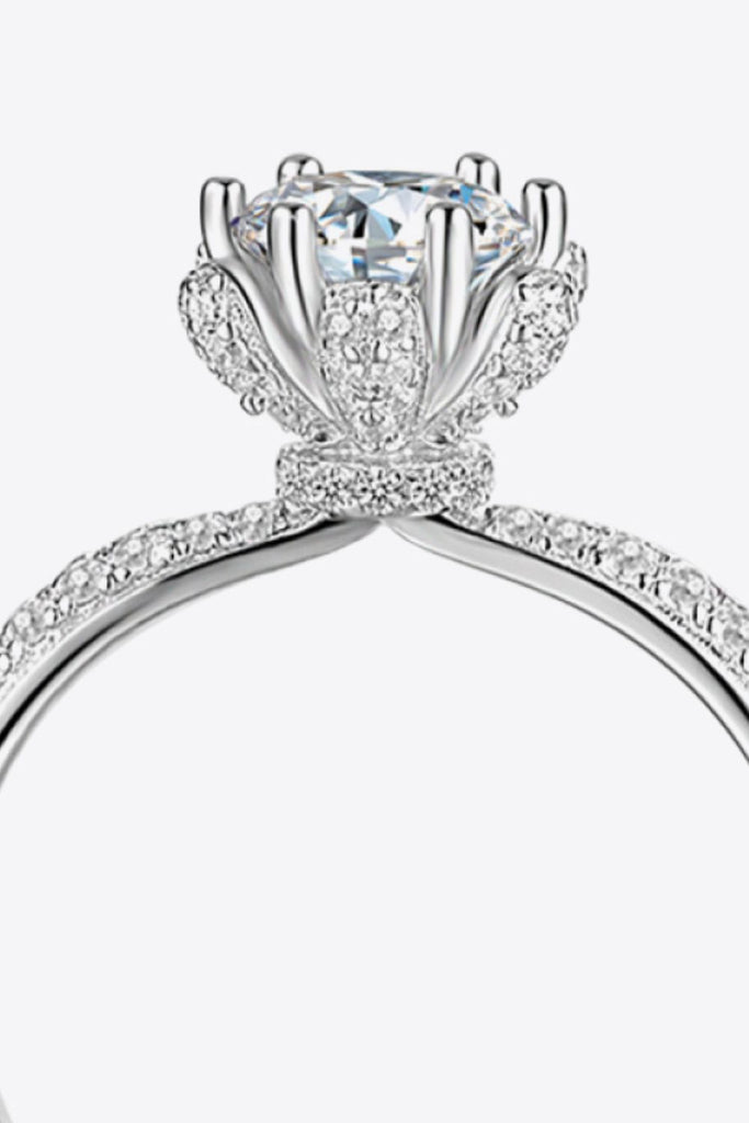 1 Carat Moissanite 6-Prong Ring-Timber Brooke Boutique, Online Women's Fashion Boutique in Amarillo, Texas