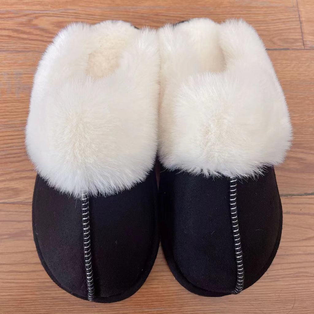 Faux Suede Center Seam Slippers-Timber Brooke Boutique, Online Women's Fashion Boutique in Amarillo, Texas