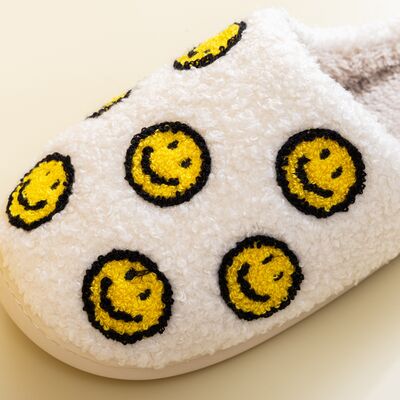 Melody Smiley Face Slippers-Timber Brooke Boutique, Online Women's Fashion Boutique in Amarillo, Texas