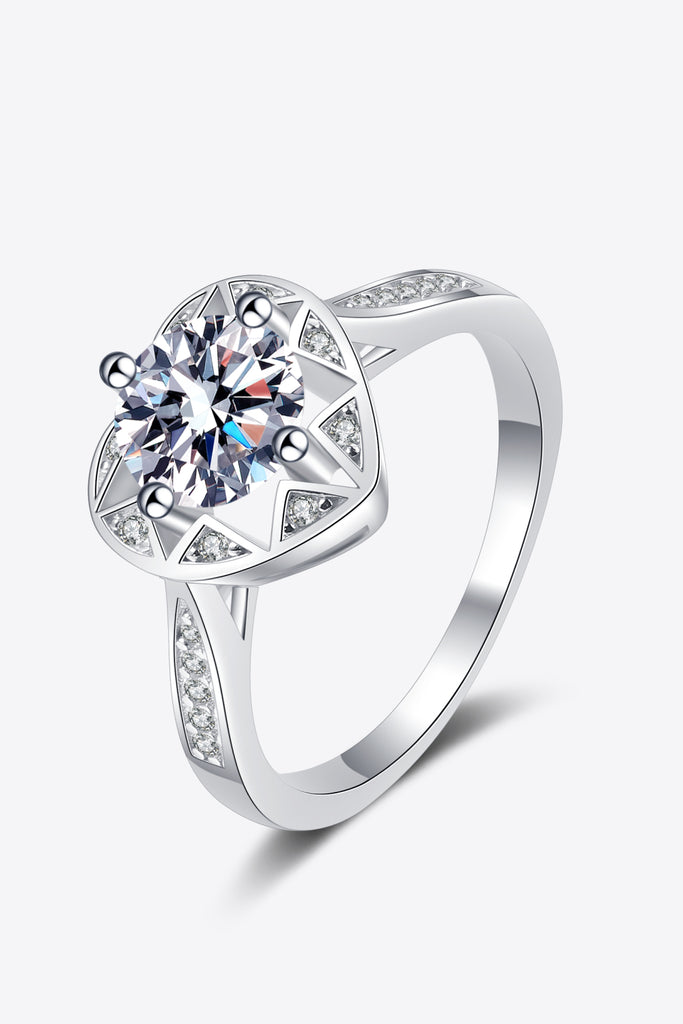 Moissanite Heart Ring-Timber Brooke Boutique, Online Women's Fashion Boutique in Amarillo, Texas