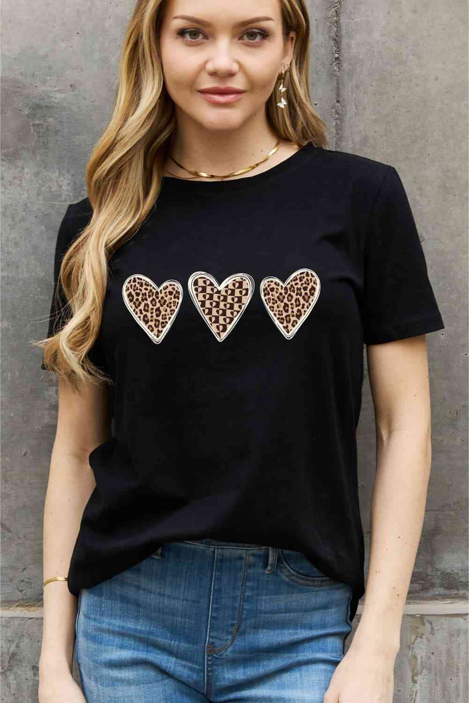 Simply Love Simply Love Full Size Heart Graphic Cotton Tee-Timber Brooke Boutique, Online Women's Fashion Boutique in Amarillo, Texas