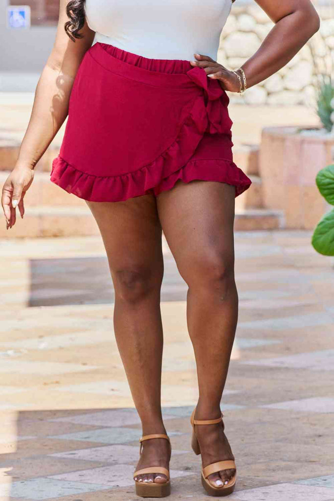 GeeGee Remember Me Plus Size Ruffled Hem Skort-Timber Brooke Boutique, Online Women's Fashion Boutique in Amarillo, Texas