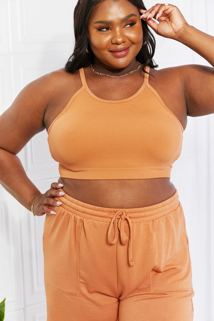 Zenana Soak Up The Sun Ribbed Seamless Crop Cami Top-Timber Brooke Boutique, Online Women's Fashion Boutique in Amarillo, Texas