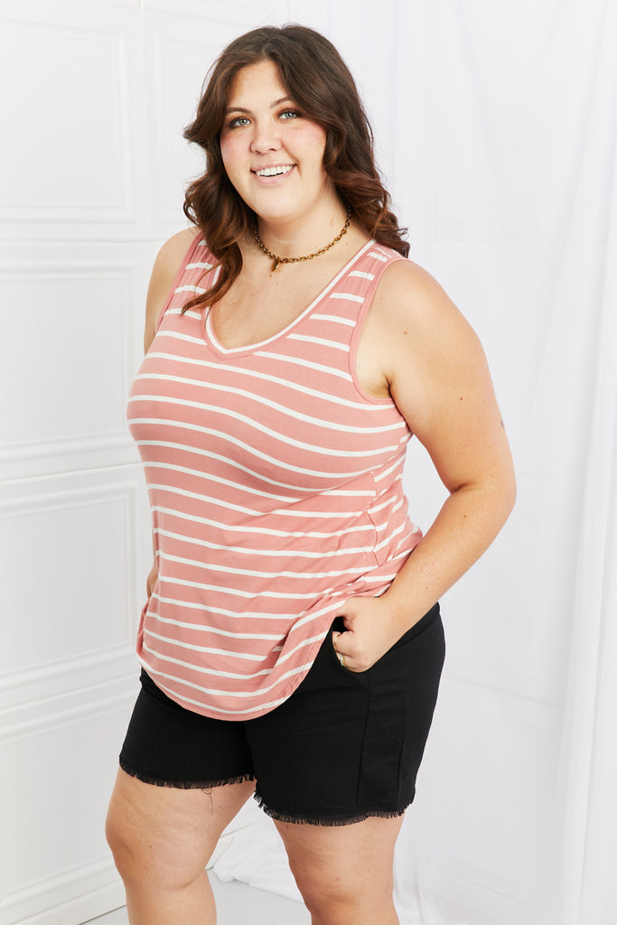 Zenana Find Your Path Full Size Sleeveless Striped Top-Timber Brooke Boutique, Online Women's Fashion Boutique in Amarillo, Texas