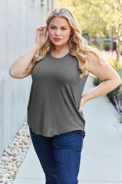 Basic Bae Full Size Round Neck Tank-Timber Brooke Boutique, Online Women's Fashion Boutique in Amarillo, Texas