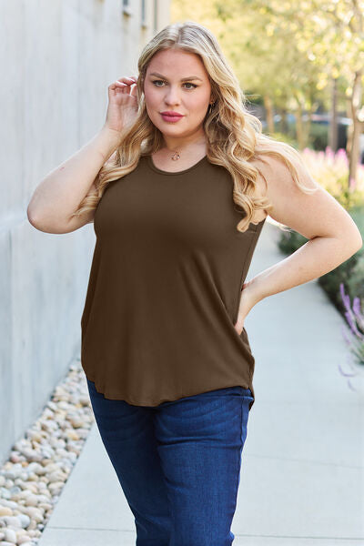 Basic Bae Full Size Round Neck Tank-Timber Brooke Boutique, Online Women's Fashion Boutique in Amarillo, Texas