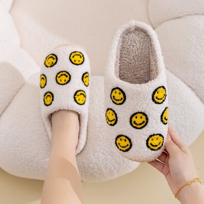 Melody Smiley Face Slippers-Timber Brooke Boutique, Online Women's Fashion Boutique in Amarillo, Texas