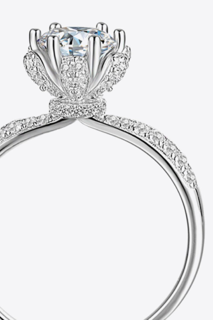 1 Carat Moissanite 6-Prong Ring-Timber Brooke Boutique, Online Women's Fashion Boutique in Amarillo, Texas
