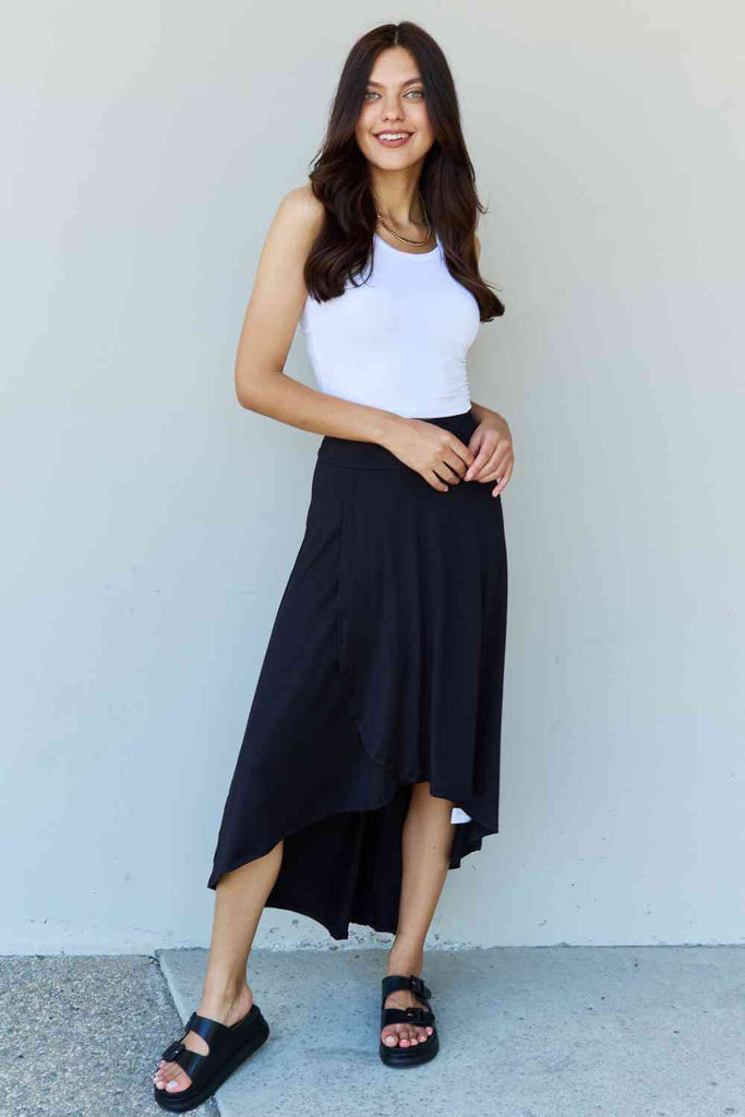Ninexis First Choice High Waisted Flare Maxi Skirt in Black-Timber Brooke Boutique, Online Women's Fashion Boutique in Amarillo, Texas