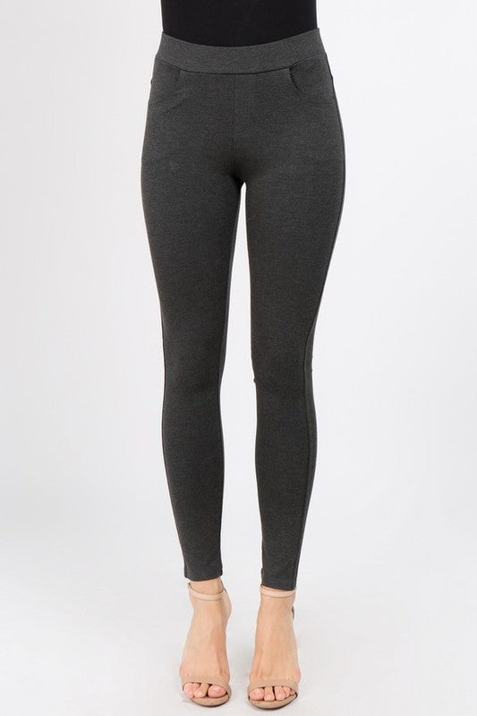 My Perfect Ponte Pants in Charcoal-Yelete-Timber Brooke Boutique, Online Women's Fashion Boutique in Amarillo, Texas