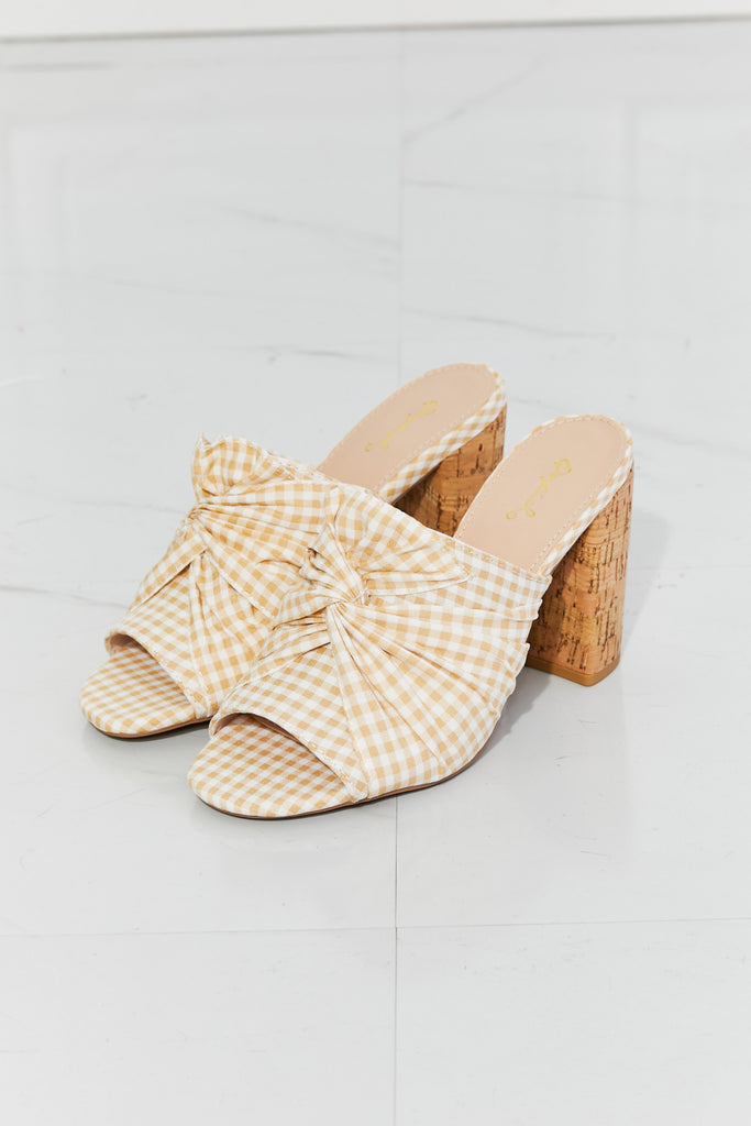 Qupid Freshly Picked Twist Peep Toe Block Heel Mule-Timber Brooke Boutique, Online Women's Fashion Boutique in Amarillo, Texas