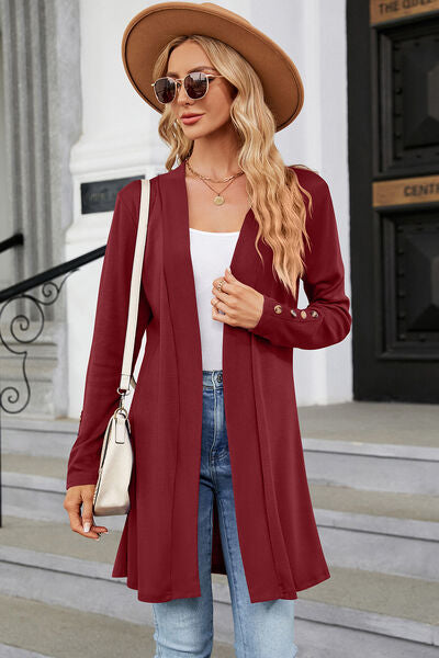 Open Front Long Sleeve Cardigan-Timber Brooke Boutique, Online Women's Fashion Boutique in Amarillo, Texas