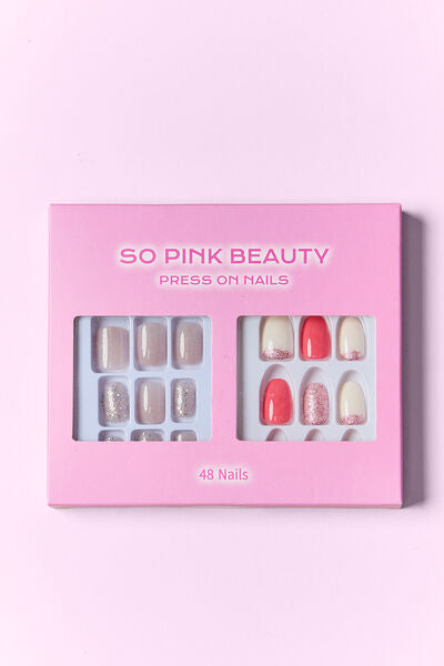 SO PINK BEAUTY Press On Nails 2 Packs-Timber Brooke Boutique, Online Women's Fashion Boutique in Amarillo, Texas