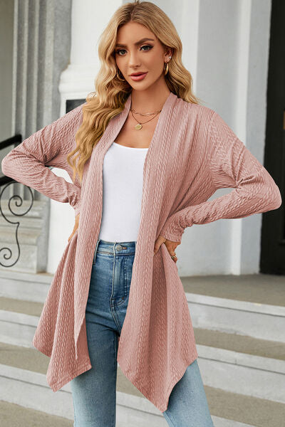 Open Front Long Sleeve Cardigan-Timber Brooke Boutique, Online Women's Fashion Boutique in Amarillo, Texas