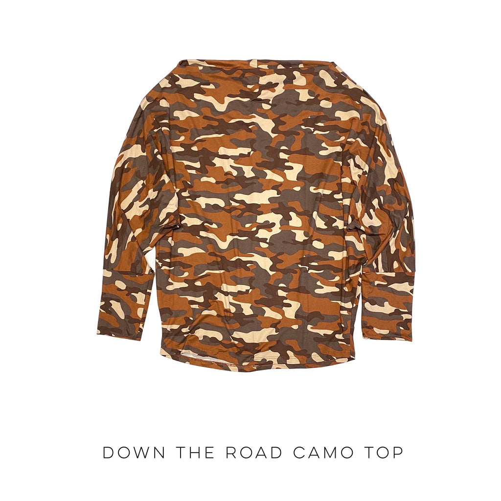 Down the Road Camo Top-White Birch-Timber Brooke Boutique, Online Women's Fashion Boutique in Amarillo, Texas