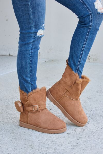 Forever Link Plush Thermal Flat Boots-Timber Brooke Boutique, Online Women's Fashion Boutique in Amarillo, Texas