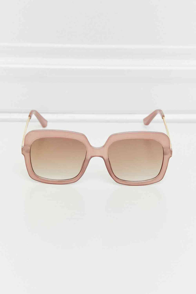 Square Metal-Plastic Hybrid Temple Sunglasses-Timber Brooke Boutique, Online Women's Fashion Boutique in Amarillo, Texas