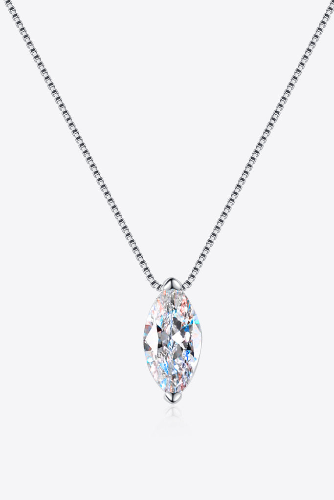 1 Carat Moissanite 925 Sterling Silver Necklace-Timber Brooke Boutique, Online Women's Fashion Boutique in Amarillo, Texas