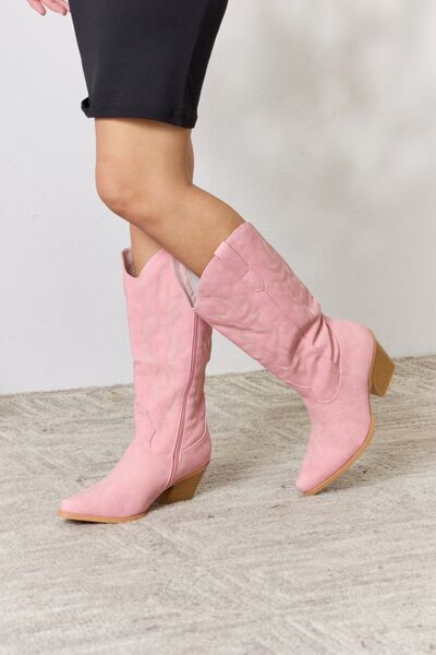 Forever Link Knee High Cowboy Boots-Timber Brooke Boutique, Online Women's Fashion Boutique in Amarillo, Texas