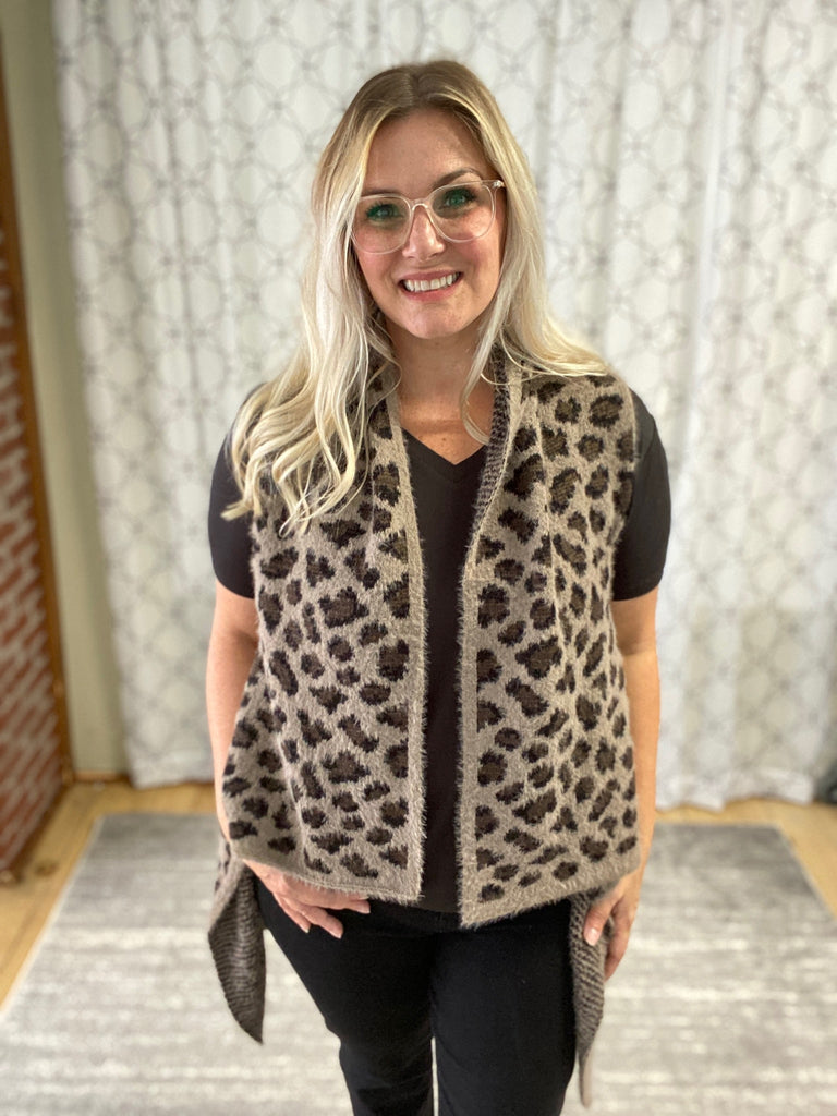 Crazy for Leopard Vest-YFW-Timber Brooke Boutique, Online Women's Fashion Boutique in Amarillo, Texas