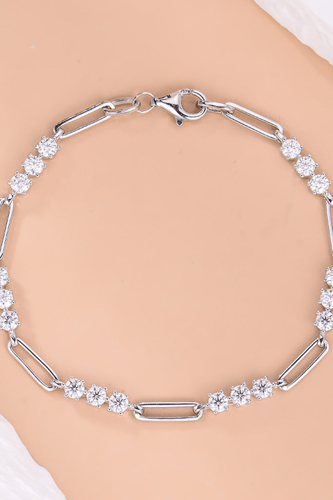 1.8 Carat Moissanite 925 Sterling Silver Bracelet-Timber Brooke Boutique, Online Women's Fashion Boutique in Amarillo, Texas