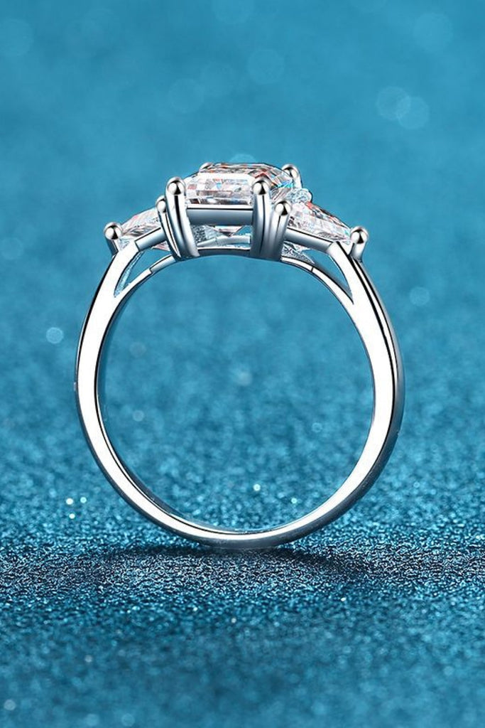 3 Carat Moissanite 925 Sterling Silver Rhodium-Plated Ring-Timber Brooke Boutique, Online Women's Fashion Boutique in Amarillo, Texas