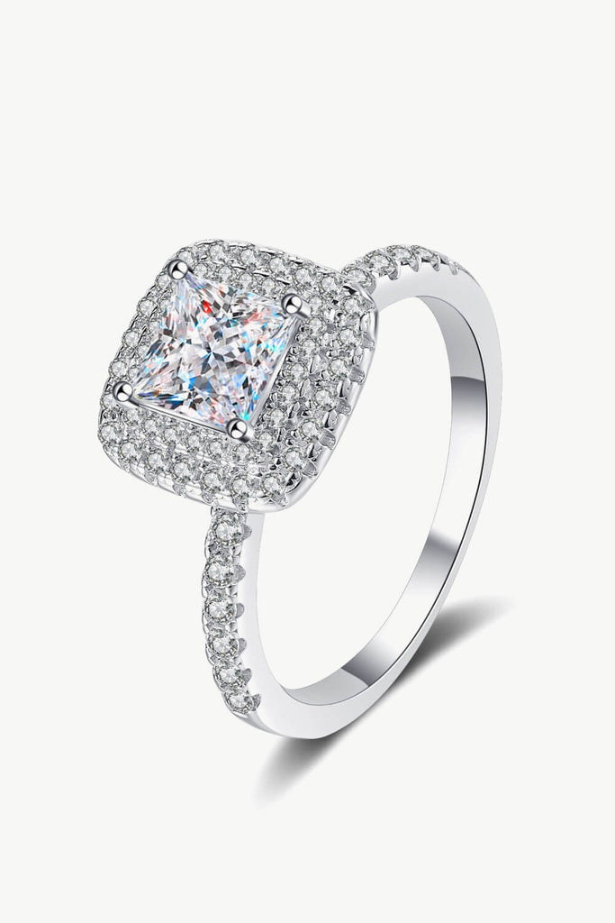 Sterling Silver 1 Carat Moissanite Ring-Timber Brooke Boutique, Online Women's Fashion Boutique in Amarillo, Texas