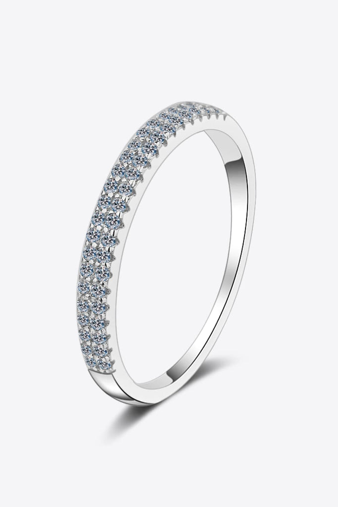 Moissanite 925 Sterling Silver Half-Eternity Ring-Timber Brooke Boutique, Online Women's Fashion Boutique in Amarillo, Texas