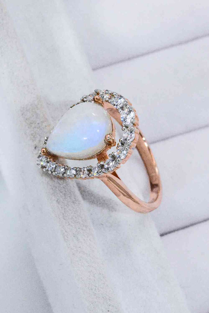 Moonstone Teardrop-Shaped 925 Sterling Silver Ring-Timber Brooke Boutique, Online Women's Fashion Boutique in Amarillo, Texas