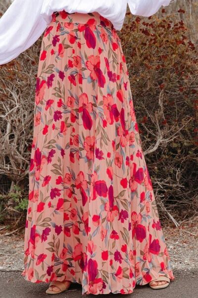 Printed High Waist Pleated Skirt-Timber Brooke Boutique, Online Women's Fashion Boutique in Amarillo, Texas