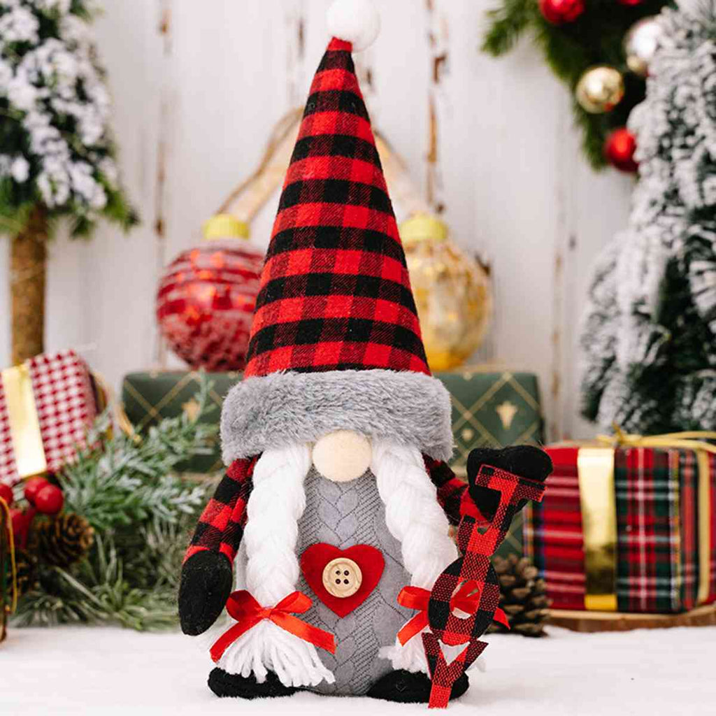 Plaid Pointed Hat Faceless Gnome-Timber Brooke Boutique, Online Women's Fashion Boutique in Amarillo, Texas