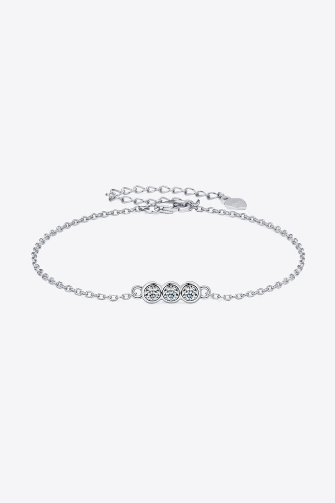 Moissanite 925 Sterling Silver Bracelet-Timber Brooke Boutique, Online Women's Fashion Boutique in Amarillo, Texas