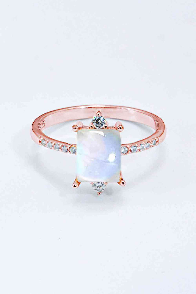 925 Sterling Silver Square Moonstone Ring-Timber Brooke Boutique, Online Women's Fashion Boutique in Amarillo, Texas