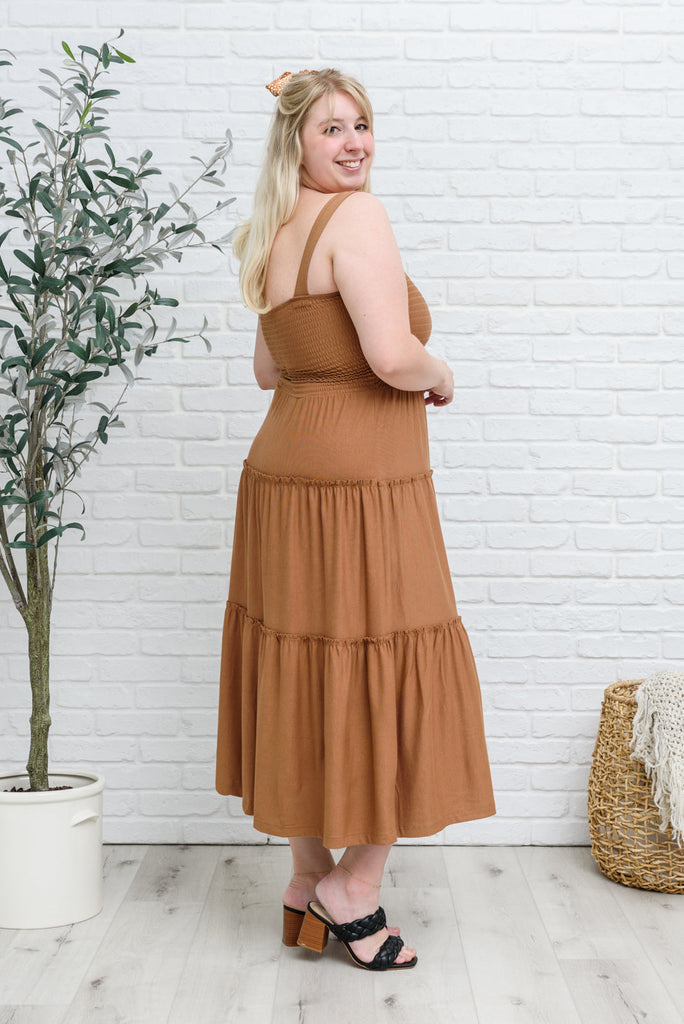 Calm Morning Tiered Dress-Womens-Timber Brooke Boutique, Online Women's Fashion Boutique in Amarillo, Texas