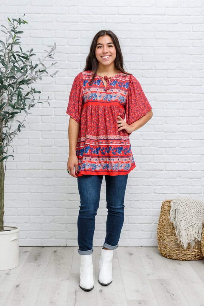 Easy Street Top-110 Short Sleeve Tops-Timber Brooke Boutique, Online Women's Fashion Boutique in Amarillo, Texas