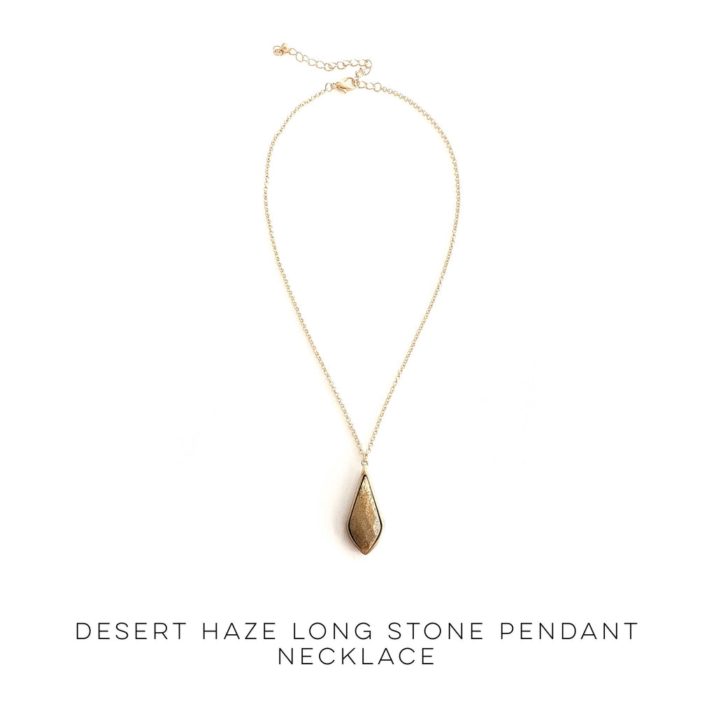 Desert Haze Long Stone Pendant Necklace-Urbanista-Timber Brooke Boutique, Online Women's Fashion Boutique in Amarillo, Texas