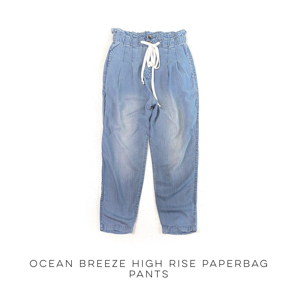 Ocean Breeze High Rise Paperbag Pants-Zenana-Timber Brooke Boutique, Online Women's Fashion Boutique in Amarillo, Texas