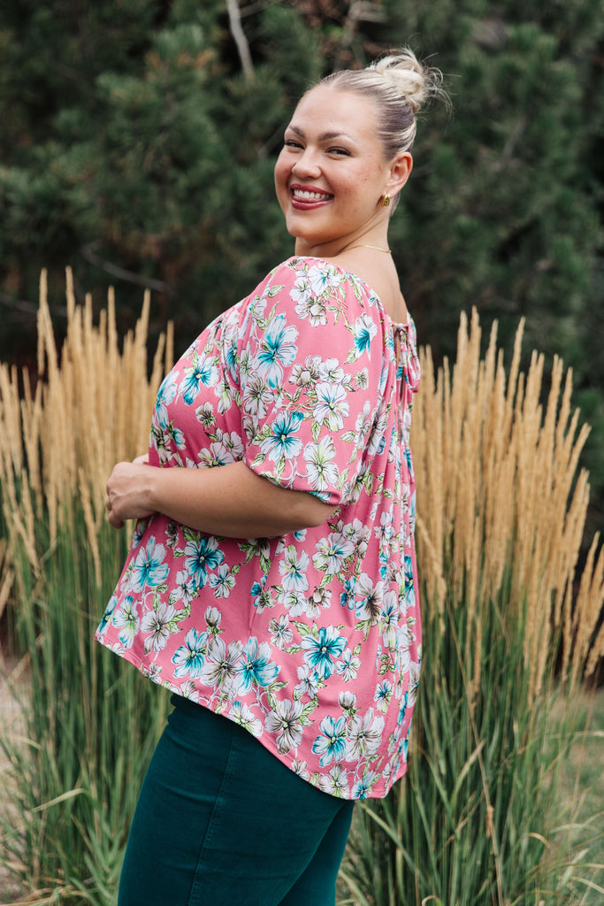 Bloom So Bright Floral Top-Womens-Timber Brooke Boutique, Online Women's Fashion Boutique in Amarillo, Texas