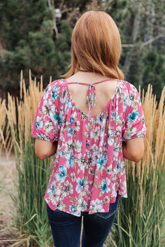 Bloom So Bright Floral Top-Womens-Timber Brooke Boutique, Online Women's Fashion Boutique in Amarillo, Texas