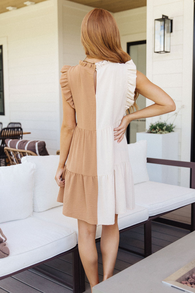 Break Even Ruffled Tiered Dress-Womens-Timber Brooke Boutique, Online Women's Fashion Boutique in Amarillo, Texas