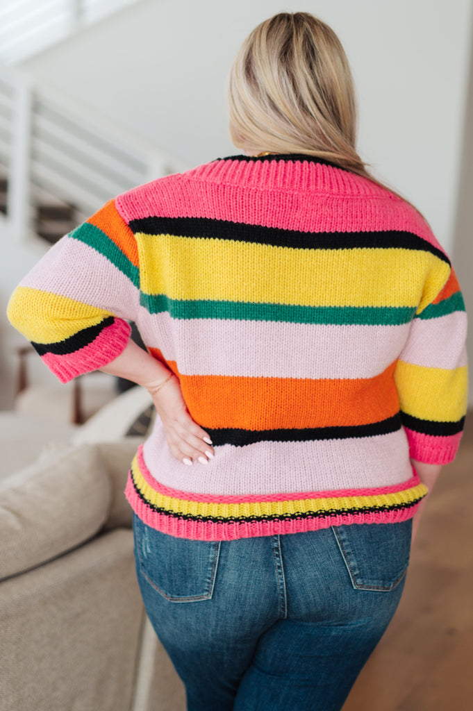 Bright Side Striped Sweater-Womens-Timber Brooke Boutique, Online Women's Fashion Boutique in Amarillo, Texas