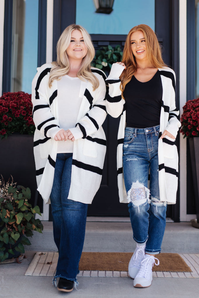 Brighter is Better Striped Cardigan in Ivory-Womens-Timber Brooke Boutique, Online Women's Fashion Boutique in Amarillo, Texas