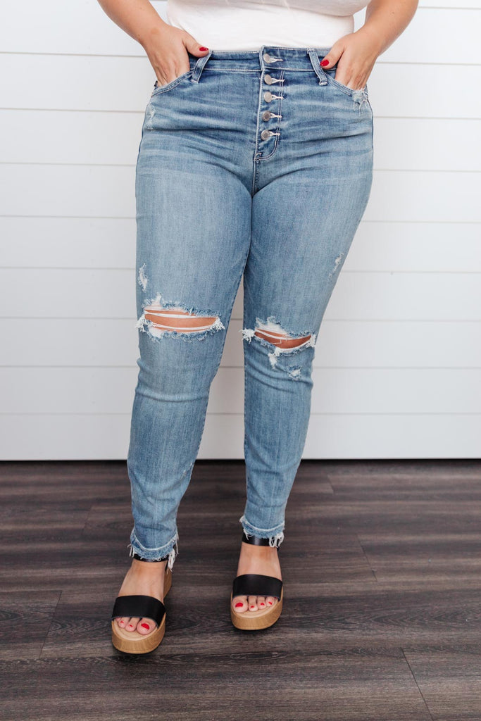 The Traveler Button Fly Denim-Womens-Timber Brooke Boutique, Online Women's Fashion Boutique in Amarillo, Texas