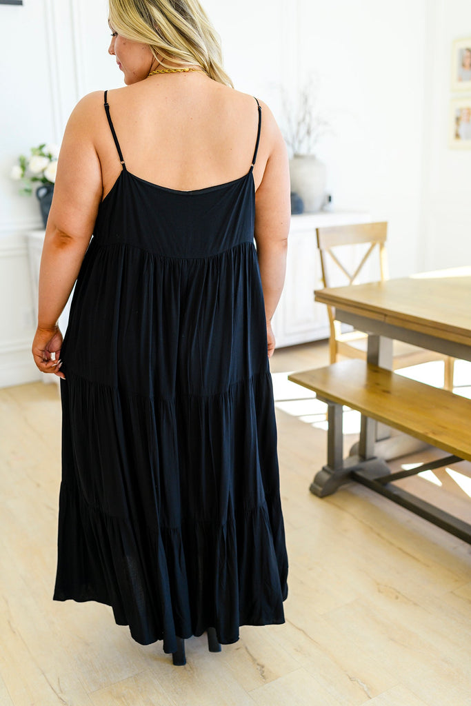 Classically Cool Tiered Maxi Dress-Dresses-Timber Brooke Boutique, Online Women's Fashion Boutique in Amarillo, Texas