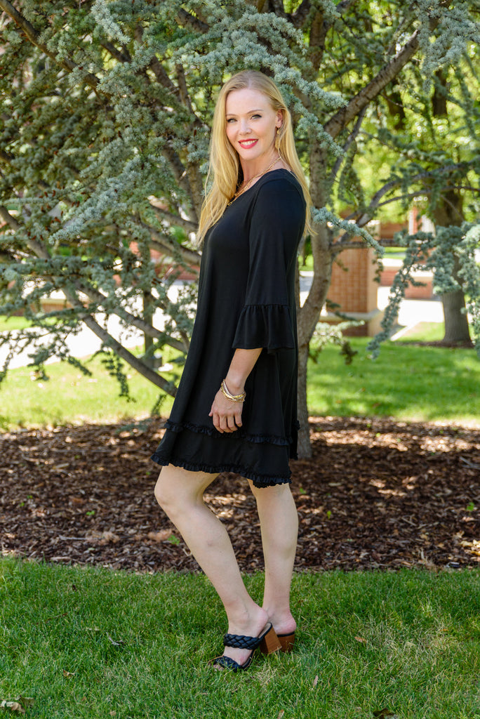 Coast Dress in Black-Womens-Timber Brooke Boutique, Online Women's Fashion Boutique in Amarillo, Texas