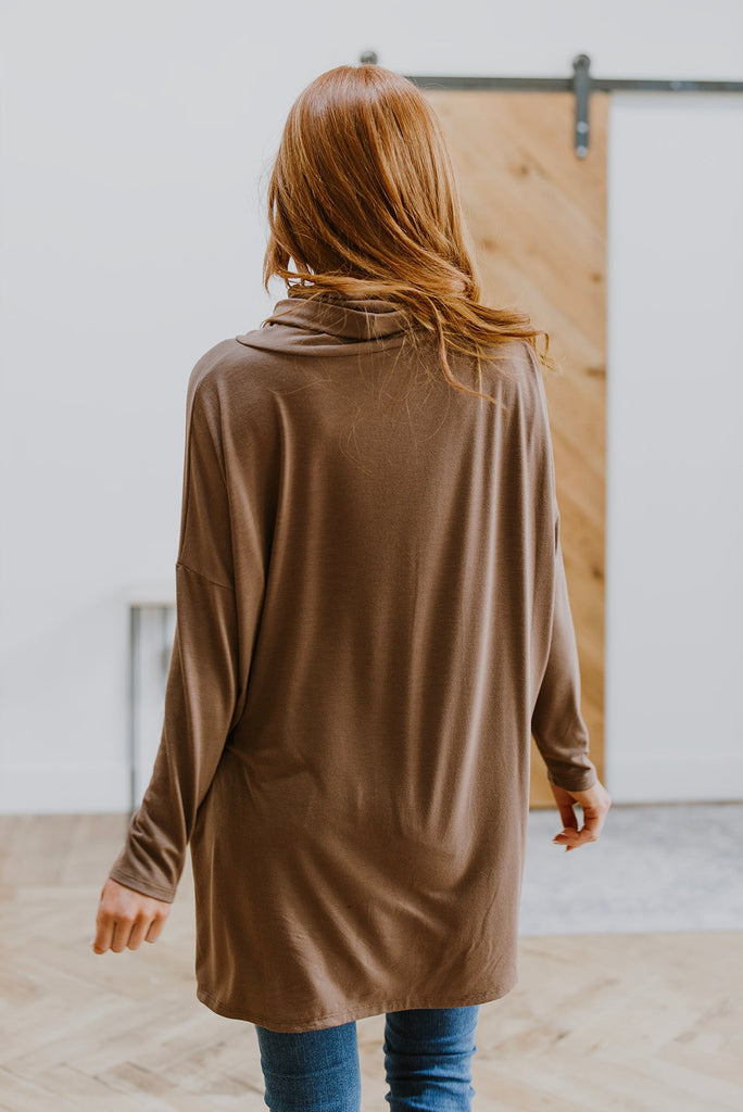 Comfort First Cowl Neck Hi-Low Long Sleeve-Womens-Timber Brooke Boutique, Online Women's Fashion Boutique in Amarillo, Texas