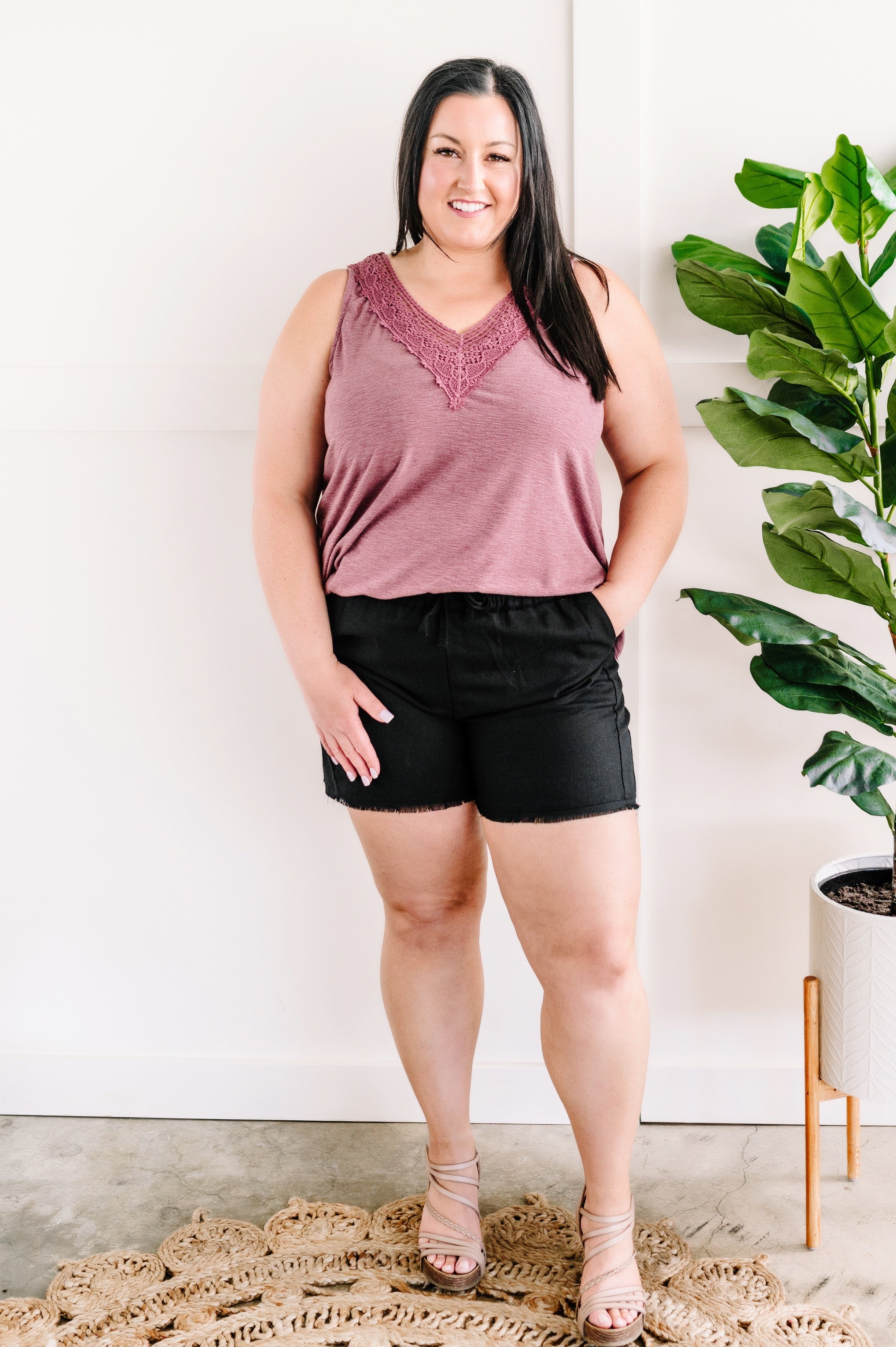Summer Blend Drawstring Shorts In Black – Timber Brooke Boutique