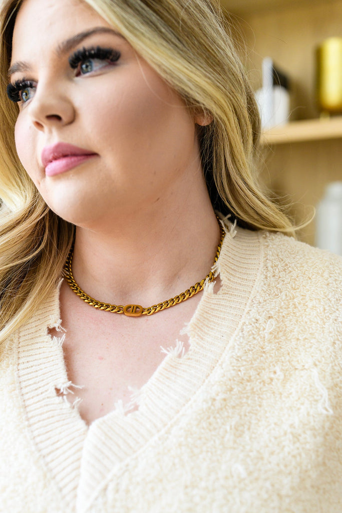 Decadent Darling Link Chain Choker-Jewelry-Timber Brooke Boutique, Online Women's Fashion Boutique in Amarillo, Texas